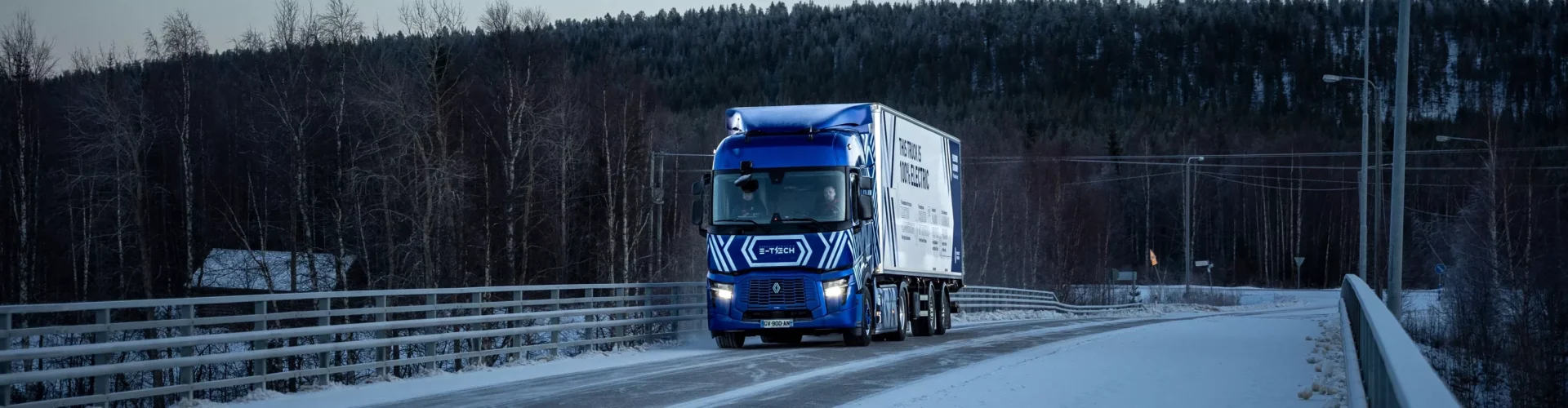 Renault Trucks E-Tech T Diamond Echo klarade extrema vinterförhållanden. Foto: Renault Trucks.