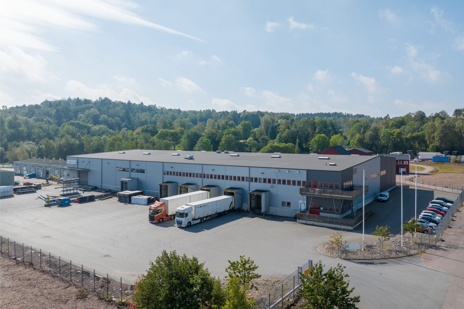 Ahlsells nya terminal för projektlogistik i Bäckebol. Foto: Ahlsell.